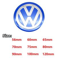 56/60/65/70/75/80/90/100/120mm VW Polo Golf 4 5 6 7 Passat GTI 4 vnt. 3D automobilio ratų lipdukai Centrinio rato dangtelio emblema Ženklelis Lipdukas 90mm