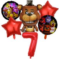 Fnafs Birthday Ballons 6pcs Five Nights At Freddys Party Number Balloons Decoration Props Ornaments Aluminium Balloon Kids Gift