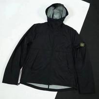 Lengvas lauko striukė su gobtuvu vyrams moterims Vėjui atspari Vandeniui atspari Soft Shell su emblema XXL black