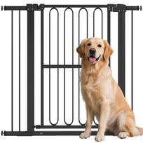 Dog Safety Gate, 76-104 cm Barrier Gate without Drilling, Stair Gate 104 x 5 x 94 cm juoda