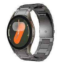 Titanium alloy Strap for Samsung Galaxy Watch 7 44mm 40mm/6 Classic 47mm 43mm/5 Pro 45mm No gap Bracelet for Galaxy Watch 6 5 4 Watch 6 Classic 43mm pilka