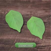 Leaf Sticky Notes: Creative Memo Pads, Cute DIY Message Stickers 2 pads 100 sheets gray