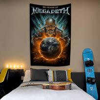 Thrash metalo roko grupės gobelenas Megadeths namų dekoras sieninis pakabinamas miegamasis bendrabučio fonas audinis koncerto reklaminis skydelis 29x37in