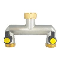 3/4Inch Temperature Resistant Brass Diverters Valves with Double Connection Convenient Accessory for Gardening Systems