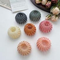 Dongle Collect Pony Bun Clip Hairpin VER.2 pink gray
