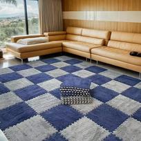 30x30cm EVA Foam Plush Interlocking Floor Mat Soft Carpet Tiles Play Mat Non-Slip Puzzle Rug for Home Living Room 10Pcs brown