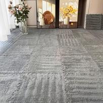 30x30cm EVA Foam Plush Interlocking Floor Mat Soft Carpet Tiles Play Mat Non-Slip Puzzle Rug for Home Living Room 10Pcs pilka spalva