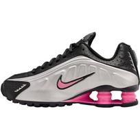 Nike Shox R4 'Juoda Pinksicle Metalinė Sidabrinė' (GS) CW2626-006 37.5 gray