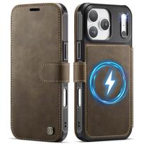Vizitinės kortelės Solt Magnetinė piniginė Odinis atverčiamas telefono dėklas iPhone 17 Pro Max 17Air 16 15 14 13 Knyga Prabangi stovas Maišelio dangtelis iPhone 16 Pro Max kava