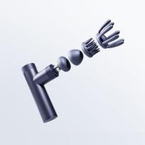 PULIO Turbo-Fit Professional Massage Gun – High-Torque Deep Tissue Recovery Tool white
