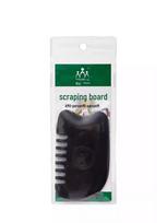 Weiyang Black Buffalo Horn Gua Sha Board with Resin - Triangle Shape for Acupoint and Meridian Therapy. white