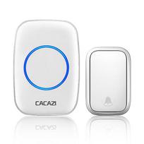 Wireless Waterproof Self-Powered Doorbell No Battery Required 1 Transmitter 1 Receiver Home Ring Bell Easy Installation US Plug juoda