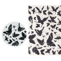 Glazūros po glazūra gėlių popierius Keramikos po glazūra gėlių popierius Keraminės lipdukai gray