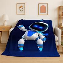 Žaidimo Astro Bot Animacinis flanelinis pledas Minkštas šiltas pledas miegamajam svetainei lovai kelionei stovyklavimui iškylai vaiko dovana 75x90cm