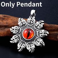 Beier 316L Stainless Steel Red Magic Eye Pendant Surrounds Fire Art Men's and Women's Necklace Pendant LLBP8-271R brown