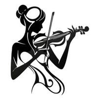 Music Wall Art Black 2D Flat Woman Playing Violin Silhouette Metal Sculpture Feminine Wall Decor for Music Room Studio Housewarming Gift juoda