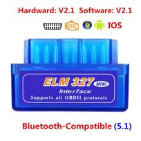 OBD2 Auto Scanner ELM327 Bluetooth/WIFI V1.5 OBDII ELM 327 BT/WI-FI 1.5 HHOBD HH OBD ELM327 Bluetooth 5.1/1.5 ELM 327 Switch On Super BT5.1 V2.1 blue