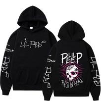 Raperis Lil Peep CryBaby Skeletas Hoodies Vyrai Moterys Drabužiai Mada Vintage Hip Hop Oversized Megztinis Laisvalaikio Gotikiniai Puloveriai M juoda