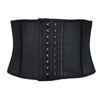 Breathable Mesh Rubber Short Waist Trainer Professional Fitness Sports Waist Cincher XL juoda