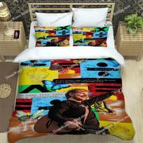 Singer Ed Sheeran Printed Bedding Sets Exquisite Supplies Set Duvet Cover Bed Comforter Set Bedding Set Luxury Birthday Gift9639 135x200cm white