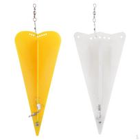 2pcs/pack Adjustable Fishing Trolling Diving Paravane Board with Sinker white