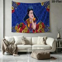Frida Kahlo Wall Tapestry Aesthetic Wall Hanging Printed Fabric Blanket Decorative Tapestries for Bedroom Living Room Home Decor 130cm x 150cm
