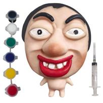 Refillable Prank Acne Squeezes Toys Soft Cute Face Pimple Popping Fidget Toy For Teens Adults Students Travel Home Office Use beige