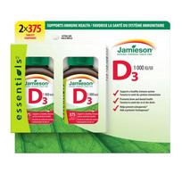 Jamieson Vitamin D3 1000 IU 375 Tablets 2 pcs