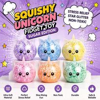 Surprise Blind Box Unicorn Glitter Dumpling Squishy Soft Squeeze Anti Stress Relief Party Favor Goodie Bag Stuffer Present gray