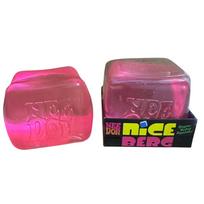 Schylling Nee Doh Nice Cube Oversized  8 To 8.5 Cm Translucent Slow Rebound Non Toxic Sensory Toy Anxiety Relief For Adhd