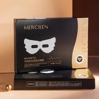 MERCILEN Magnetic Eye Mask 5pcs Each with Elastic Protein Collagen Hyaluronic Acid Firms Skin Hypoallergenic for All Skin Types Unisex Adult 15mlx5 tablets brown