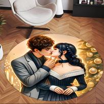 Wednesday (14) Round Office Rug Decorative Floor Rug for Office Bedroom Living Room and Home Space 80cmx80cm