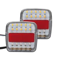 12V LED galiniai žibintai Stabdymo signalas Posūkio signalas Mažas energijos suvartojimas Vandeniui atsparus Sunkvežimio galinis žibintas raudona