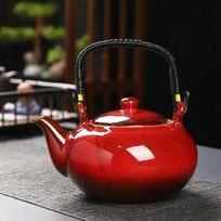 Puer Tea Accessories Vintage Chinese Style Teapot With Lifting Beam 650ml Japanese Tea Pot and Cup Set Heated Kettle Samovar Bar gray