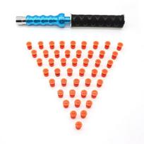 High Strength Steel Auto Body Dents Puller Hammer With 50 Red Adapters Fit for Hails Damage Repair No Painting Required 1 black
