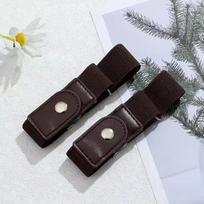 2 vnt. rinkinys Be sagties Elastingas diržas Moterims Vyrams Unisex Tampri juosta Kelnėms Džinsams Laisvalaikio Reguliuojami Nematomi diržai Be sagties black