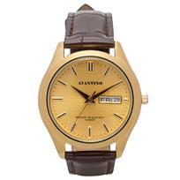 CREPHA Watch Avantino 37mm 10 ATM Water Resistant Japanese Movement Leather Band Quartz Brown (Clepha) Men's ruda