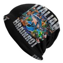 Tung Tung Tung Sahur Skullies Beanies Hat Funny Italian Brainrot Meme Spring Unisex Street Caps Warm Dualuse Bonnet Hats One Size gray