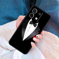 Man Suit Shirt Tie Cover For Xiaomi Redmi Note 13 12 11 9 10 14 Pro 9S 10S 11S 12S Redmi 14C 10C 12C 13C Case Redmi Note 14 Pro 5G black