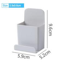 Phone Plug Wall Hang Holder Air Conditioner TV Remote Controls Storage Rack Box Modern Household Convenient Decoration white