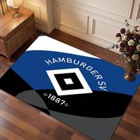 Hamburger SV Football Print Crystal Velvet Rug, Comfortable Water Absorbent Non Slip Indoor Floor Carpet 40cmx60cm