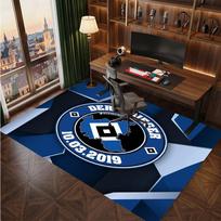 Hamburger SV Football Print Crystal Velvet Rug, Comfortable Water Absorbent Non Slip Indoor Floor Carpet 70cmx100cm