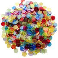 600300Pcs 19Mm Transparent Color Bingo Counting Chips For Kids Math Educational Games Teaching Supplies For The Classroom blue