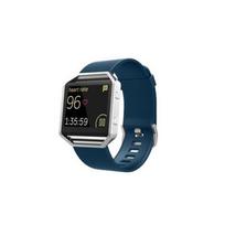 Premium Quality Silicone Bracelet Wrist Band Strap For Fitbit Blaze Smart Watch Large,Navy black