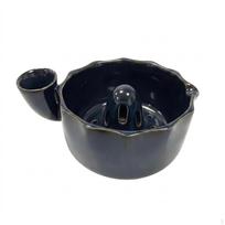 Fruit Rinse Bowl Fast Drain Berry Ceramic Colander with Center Cone Scratch-free Side Pouring black