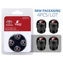4pcs/Box Car Tire Valve Caps Wheel Tyre Rim Stem Covers For Toyota TRD Camry Yaris Hilux Prius Avensis Auris Corolla