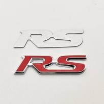 3D Metal Car Front Grille Emblem RS Logo Badge Rear Trunk Fender Sticker For Honda FIT CRV Jazz Civic HRV Jade City Acceessories red