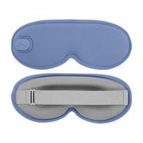 Heated Eye Mask With Gentle Vibration Massage Steam Warmth Light-Blocking Design Sleep Fatigue Relief Blue gray