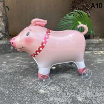 4D Cartoon Foil Balloon Elephant With Stand Wheels Walking Balloon For Kids Birthday Party Baby Shower Decoration 8