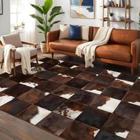 Animal Fur Patchwork Print Rug: Non-Slip Floor Mat for Living Room, Office, Bedroom, Bathroom, Kitchen Home Room Decor 160x230cm